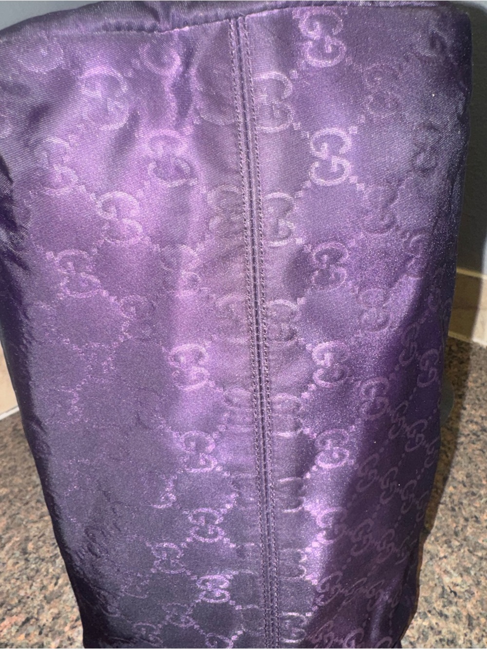 Gucci rare Purple GG Monogram Tote Bag ✅ AUTHENTIC ✅ - Picture 8 of 8